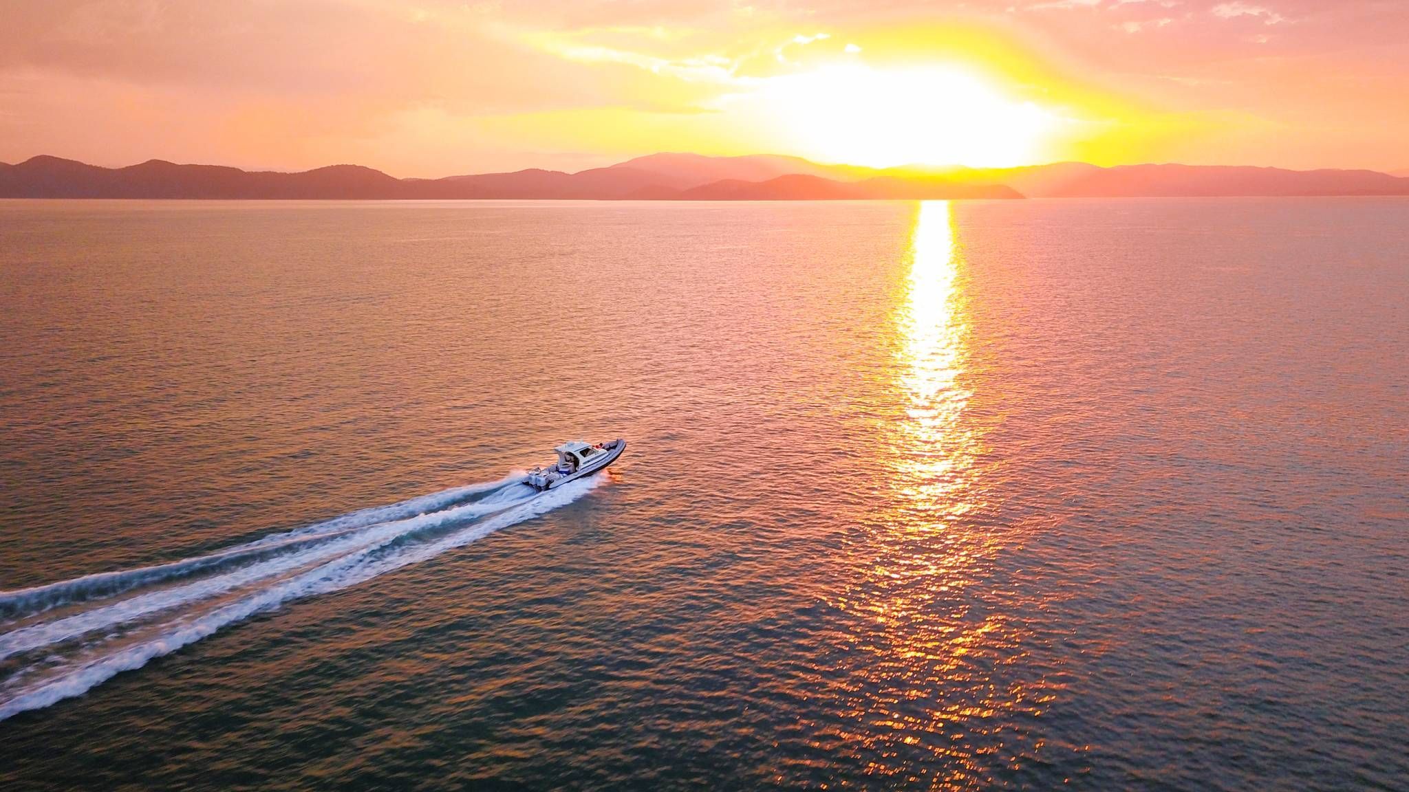 Sunset on board a Luxury Private Boat